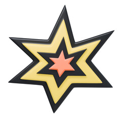 Obraz premium 3D collision explosion icon isolated on black background.