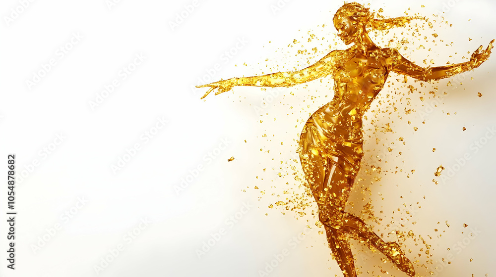Poster 3d glossy dancer motion capture lines copy space static shot technology analysis movement milestone 