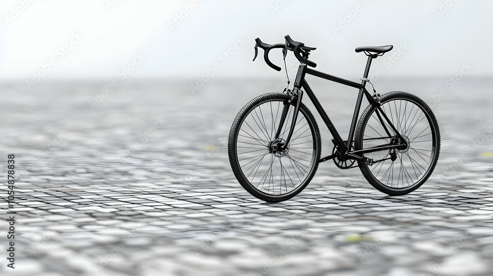 Poster 3d glossy cyclist gps overlay static shot copy space navigation technology exercise milestone nether