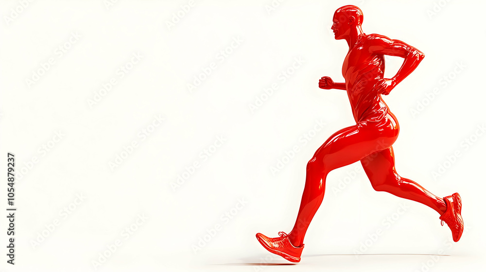 Poster 3d glossy runner icon environmental data static shot copy space technology exercise optimization uk