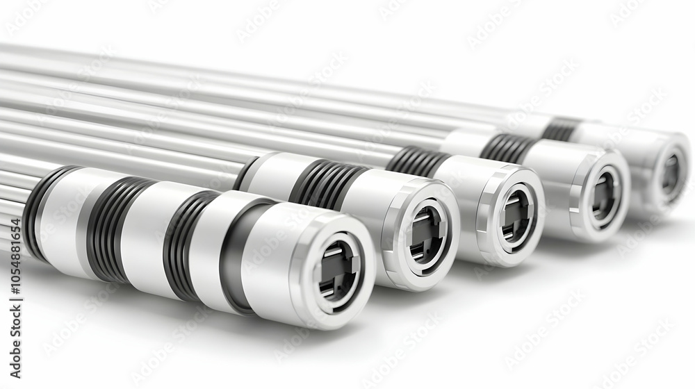 Poster 3d macro shot data transfer light beams fiber optic cables high speed data transfer cloud computing 