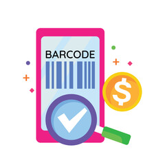 Checked Barcode Icon