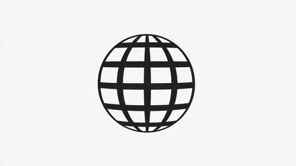 Clean and simple global news glyph icon, minimalist style.