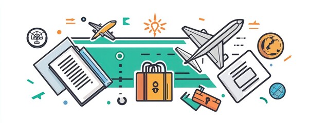 Customs procedures captured in a high-resolution icon, designed for visual precision.