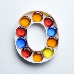 O アルファベット 立体  ガラス プラスチック おもちゃ ブロック