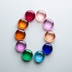 O アルファベット 立体  ガラス プラスチック おもちゃ ブロック