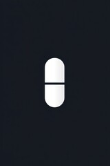 Minimalist pills glyph icon representing medical treatments.