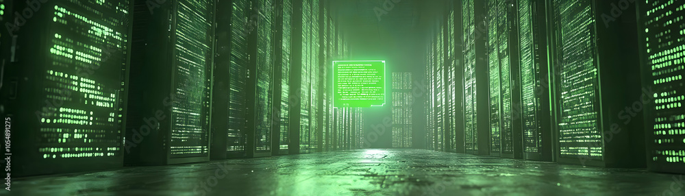 Poster close up holographic code projection macro shot rotating camera showcasing futuristic cloud developm