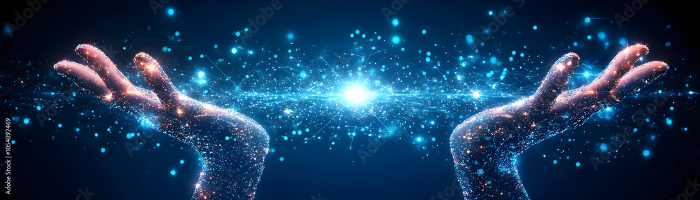 Poster close up virtual reality glove sensors macro image tech details fingertips immersive exercise milest