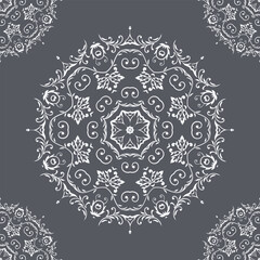 Damask Silk Geometric Tribal Traditional Granny Square Patternfolk Embroidery, Aztec Ornament Print. Design for Carpet, Wallpaper, Clothing, Wrapping, Fabric