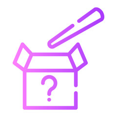 mystery box Line Gradient Icon