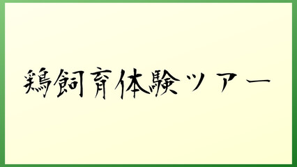 鶏飼育体験ツアー 和風イラスト