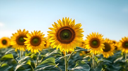 Fototapeta premium Sunflowers Field Summer