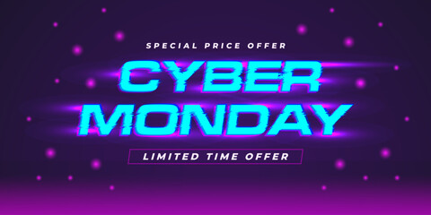 Cyber Monday banner background for Promotion sale poster