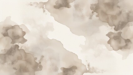 Obraz premium Neutral beige and cream watercolor wash with subtle texture for a minimalist, modern background. Created with generative AI technology