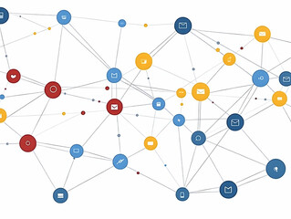 Flat AI Cloud Network Glowing Neural Data Paths Vector Isolated Concept AI Powered Cloud Network Symbolizing Growth Data Expertise Cloud Computing Infographics Simple Flat Vector Illustration Smart Bu