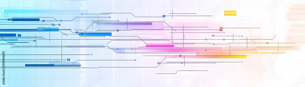 Poster abstract digital background featuring dynamic lines and vibrant colors, perfect for technology and i