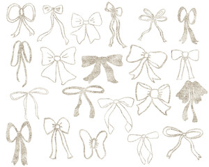 Quirky Hand-drawn Ribbon Collection, Silver