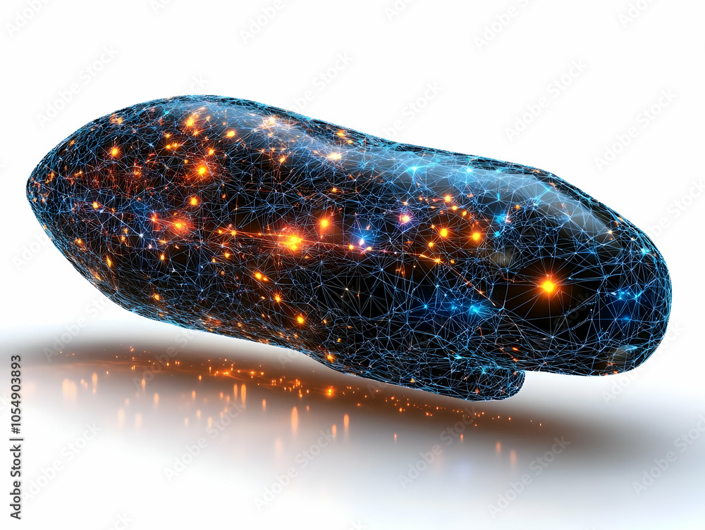 Aufkleber flat floating rocket icon digital path trail innovation mastery modern business concept simple vecto
