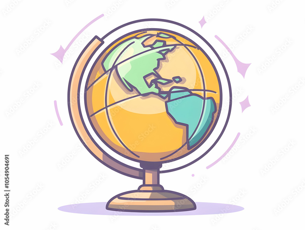 Poster flat globe floating connection lines global innovation communication trends infographic simple vecto