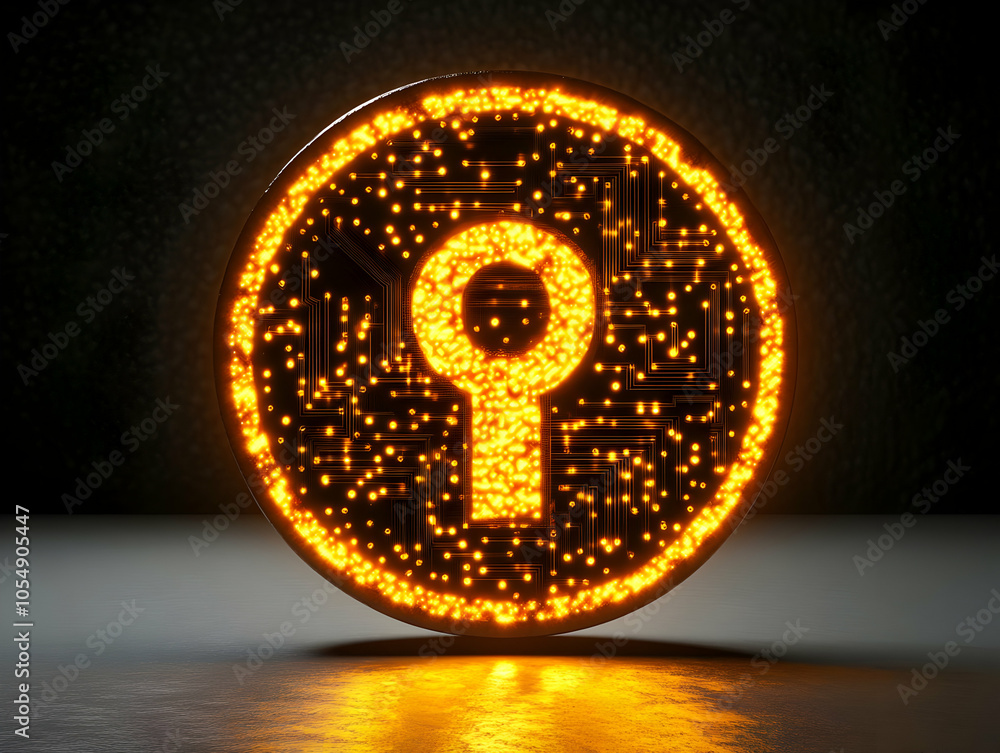 Poster flat glowing circuit board icon power button energy trends tech innovation infographics simple vecto