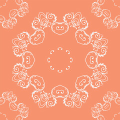 Damask Silk Nordic Arabic Tile Pattern Folk Embroidery, Aztec Ornament Print. Design for Carpet, Wallpaper, Clothing, Wrapping, Fabric