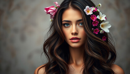 Naklejka premium Petal Gaze, Generative Ai