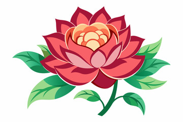 Flower with petals vector illustration