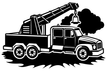 mobile crane silhouette design.