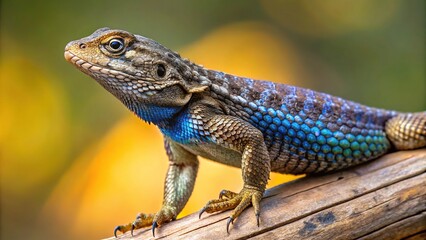 Obraz premium western fence lizard perched on limb
