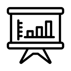 bar chart graph board outline style