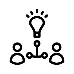creative idea teamwork outline style