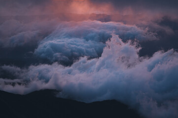南八ヶ岳 赤岳頂上山荘からの朝焼けと雲海