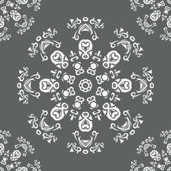 Damask Patterns Abstract Ethnic Korea Traditional Pattern Folk Embroidery, Aztec Ornament Print. Design for Carpet, Wallpaper, Clothing, Wrapping, Fabric