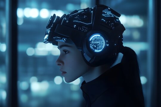 Innovative Brain Computer Interface Enabling Telepathic Communication in High Tech Research Facility - Powered by Adobe