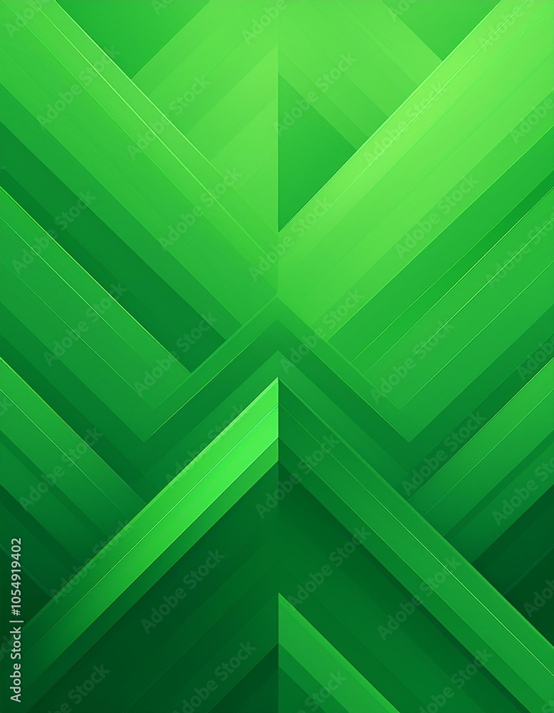 Poster calming and serene green gradient background with a polygonal texture