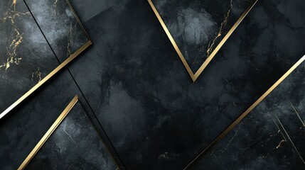 Marble texture with a sleek gold edge, creating a modern minimalist look