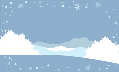 雪の結晶がかわいい冬のフレーム