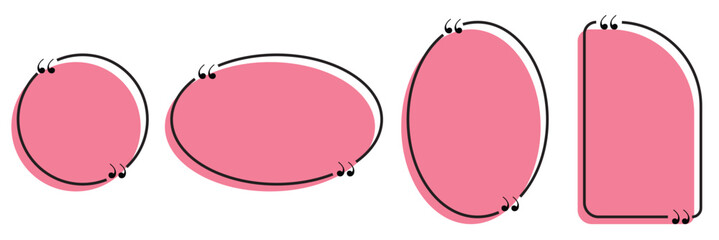 Quote box frame big set for the great design of speech quotation marks. Templates of texting black line quote frames for definition, remark, and citation design. Creative vector retro marks collection