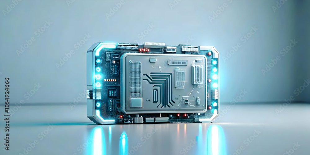 Aufkleber futuristic digital wireframe overlay on plain white background for science fiction day banners and a