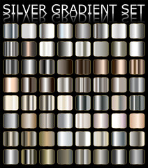 Metal silver gradient color set