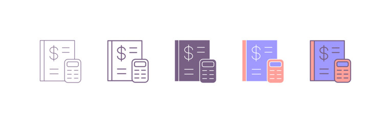 financial records icon. tax icon vector