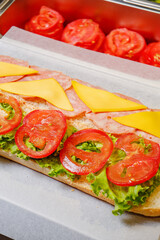 Fresh and tasty pizza with toppings