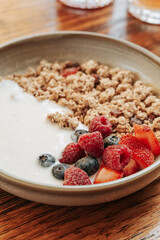 fresh and tasty porridge with berries