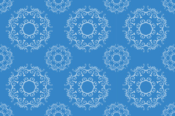 Damask Fabric Geometry Shapes Simple Arabic Geometric Pattern Folk Embroidery, Aztec Ornament Print. Design for Carpet, Wallpaper, Clothing, Wrapping, Fabric