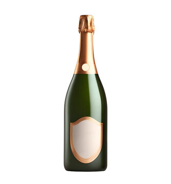 recommend clip art: isolated blank label luxury champagne bottle mockup png. 3d render