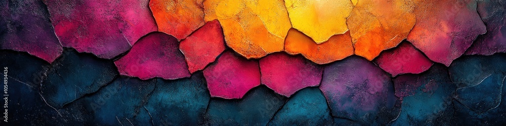 Poster abstract colorful texture with layered shapes and gradients.