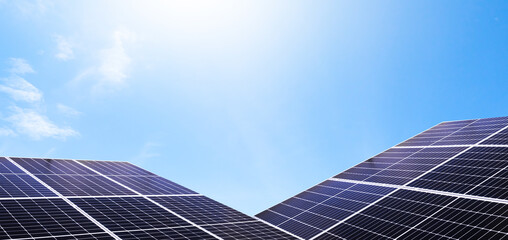 Solar panel energy photovoltaic sun heat power system cell electric on roof home modern new future green eco ecology station house plant technology renewable construction generator field rooftop © wing-wing