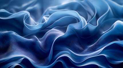 Fototapeta premium Soft Blue Waves with Ripples in Gentle Background