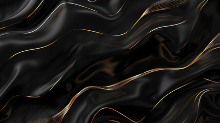 Fototapeta premium Abstract luxurious black line background.